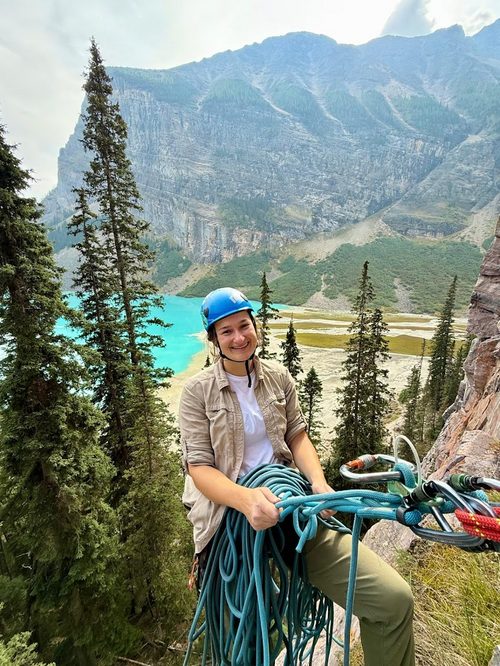 Climbing in Lake Louise Climbing in Lake Louise